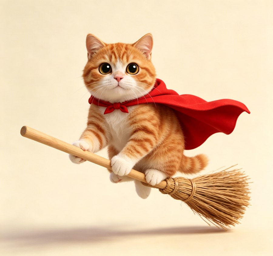 魔法扫帚猫